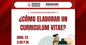 Taller virtual gratuito de Elaboración de Currículum Vitae (CV) de la UNI