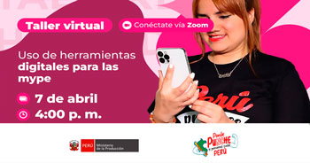 Taller  online "Uso de herramientas digitales para las mype" del PRODUCE