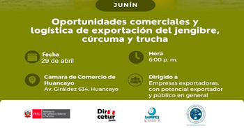 Taller presencial"Factores Clave para la exportación del jengibre, cúrcuma y trucha" del MINCETUR