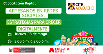  Capacitación presencial gratis "Artesanos en redes sociales: estrategias para crecer digitalmente"