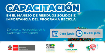  Capacitación presencial en "Manejo de residuos sólidos y la importancia del Programa Recicla" 