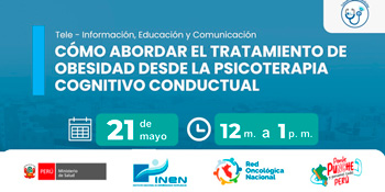  Capacitación virtual "Cómo abordar el tratamiento de obesidad desde la psicoterapia cognitivo conductual"