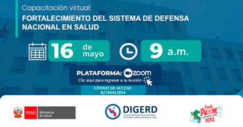  Capacitación virtual  "Fortalecimiento del Sistema de Defensa Nacional en Salud" del MINSA