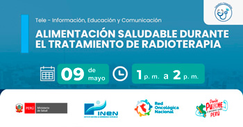  Capacitación online gratis "Alimentación saludable durante el tratamiento de radioterapia" del INEN