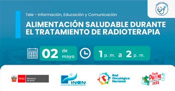  Capacitación online gratis "Alimentación saludable durante el tratamiento de radioterapia" del INEN