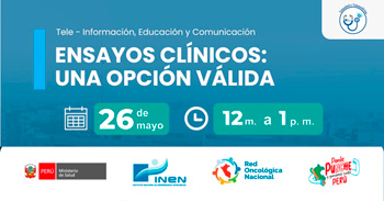  Capacitación online gratis  "Ensayos clínicos: una opción válida" del INEN