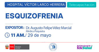  Capacitación online gratis "Esquizofrenia"  del  MINSA