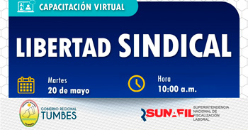  Capacitación online gratis "Libertad sindical" del Gore Tumbes