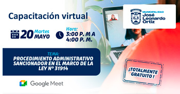 Capacitación virtual gratuito  Procedimiento administrativo sancionador en el marco de la ley N° 31914