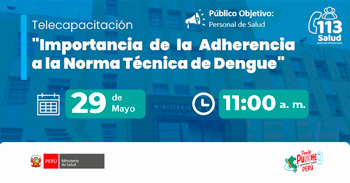  Capacitación virtual  "Importancia de la Adherencia a la Norma Técnica de Dengue" del MINSA