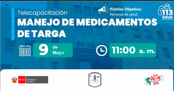  Capacitación virtual  "Manejo de medicamentos de TARGA" del MINSA
