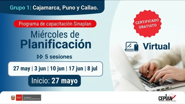  Capacitación virtual - "Miércoles de Planificación: cerrando brechas, construyendo desarrollo" Ceplan