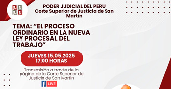 Capacitación virtual  "El proceso ordinario en el nueva ley procesal del trabajo"