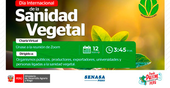  Charla online "Control Biológico de plagas en el Perú: Avances y retos en el mediano plazo" de SENASA