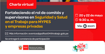  Charla online gratis Fortaleciendo el rol de comités y supervisores en SST para MYPES y empresas privadas