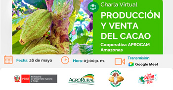 Charla online "Producción y Venta del Cacao"  de Agro Rural
