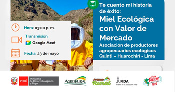 Conferencia online Miel Ecológica con Valor de Mercado Asociación de productores agropecuarios ecológicos Quinti