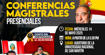  Conferencias magistrales presenciales "Derecho penal " del Corte Superior de Justicia de San Martín