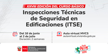  Curso online "Inspecciones Técnicas de Seguridad de Edificaciones - ITSE" del MINISTERIO DE VIVIENDA