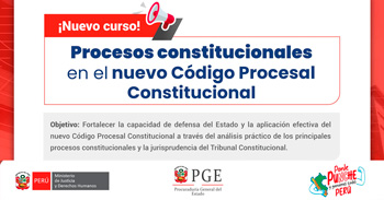  Curso virtual "Procesos constitucionales en el nuevo Código Procesal Constitucional"
