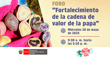 Foro presencial "Fortalecimiento de la cadena de valor de la papa" del Rediagro Ica