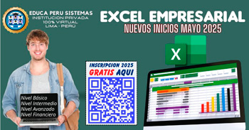  Curso online gratuito "Excel Empresarial" de Educa Perú sistemas