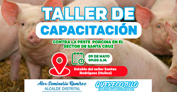  Taller de capacitación presencial "Peste porcina en Santa Cruz" de la Municipalidad Distrital de Querecotillo