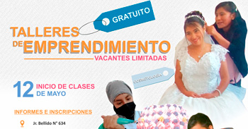 Taller presencial gratis de "Emprendimiento" de la DRTPE  de Ayacucho