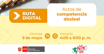  Taller online "Actos de competencia desleal" de PRODUCE