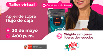 Taller  online "Aprende sobre flujo de caja" del PRODUCE