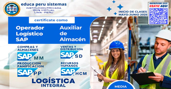 Curso online gratuito "Logística + SAP" de Educa Perú sistemas