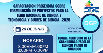  Capacitación presencial "Formulación de Proyectos rumbo a la Feria Nacional de Ciencia y Tecnología 2025" 