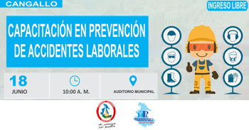  Capacitación presencial gratis "Prevención de Accidentes Laborales" de la DRTPE - Ayacucho