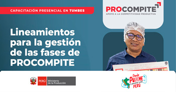 Capacitación presencial "Lineamientos para la gestión de las fases de PROCOMPITE" del Produce 