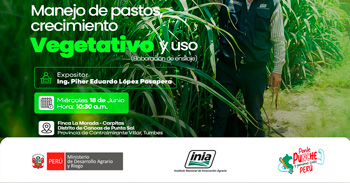 Capacitación presencial "Manejo de pastos, crecimiento vegetativo y uso (Elaboración de ensilaje)" del INIA