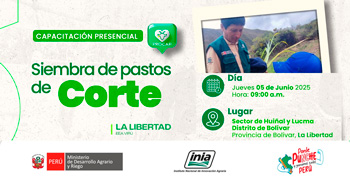 Capacitación presencial  "Siembra de pastos de corte" del INIA