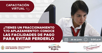 Capacitación"¿Tienes un Fraccionamiento y/o Aplazamiento?: Conoce las facilidades de pago para evitar"   
