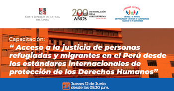 Capacitación online "Acceso a la justicia de personas refugiadas y migrantes en el Perú"