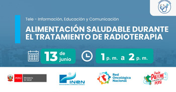  Capacitación online gratis "Alimentación saludable durante el tratamiento de radioterapia" del INEN