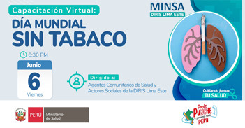  Capacitación online gratis "Día Mundial Sin Tabaco" de DIRIS Lima Este