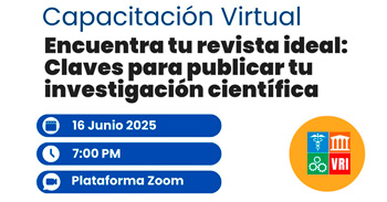  Capacitación online gratis "Encuentra tu revista ideal: Claves para publicar tu investigación científica"  