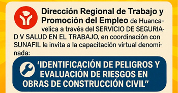 Capacitación online gratis Identificación de peligros y evalución de riesgos en obras de construcción civil