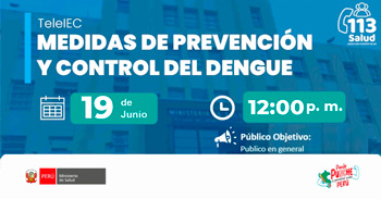  Capacitación online gratis "Medidas de prevención y control del dengue" del MINSA