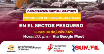  Capacitación online gratis "Prevención de riesgos laborales en el sector pesquero" 