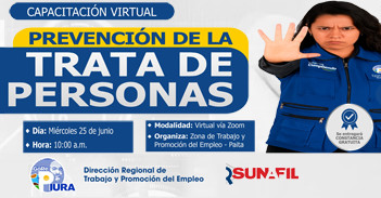 Capacitación online gratis "Prevención de La Trata de Personas" de la DRTPE Piura