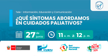  Capacitación online gratis "¿Qué síntomas abordamos en cuidados paliativos?" del INEN