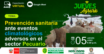 Capacitación online "Prevención sanitaria ante eventos climatológicos adversos en el sector Pecuario" 
