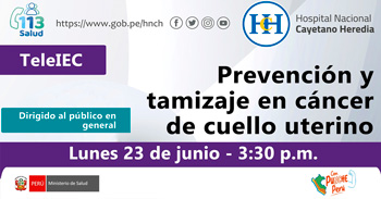  Capacitación online "Prevención y tamizaje en cáncer de cuello uterino" del Hospital Nacional Cayetano Heredia
