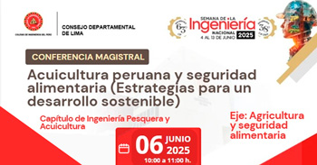Conferencia online "Acuicultura Peruana y Seguridad Alimentaria  (Estrategias para un desarrollo sostenible)"