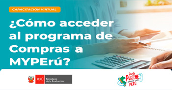 Conversatorio online "Como acceder al programa de compras Myperù" de PRODUCE